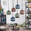 Koyoto Lampadario a sospensione, Lampada a sfera, Lampada a sospensione Blu, Verde, Ramato, 6-Luci