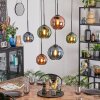 Koyoto Lampadario a sospensione, Lampada a sfera, Lampada a sospensione Blu, Verde, Ramato, 6-Luci