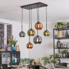 Koyoto Lampadario a sospensione, Lampada a sfera, Lampada a sospensione Blu, Verde, Ramato, 6-Luci