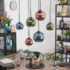 Koyoto Lampadario a sospensione, Lampada a sfera, Lampada a sospensione Blu, Verde, Ramato, 6-Luci