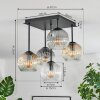 Ripoll Plafoniera, Lampada a sfera Ambrato, Chiaro, Grigio fumo, 5-Luci