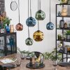 Ripoll Lampadario a sospensione, Lampada a sfera, Lampada a sospensione Blu, Oro, Verde, Ramato, 6-Luci