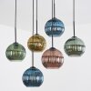 Koyoto Lampadario a sospensione, Lampada a sfera, Lampada a sospensione Blu, Oro, Verde, Ramato, 6-Luci