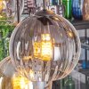 Koyoto Lampadario a sospensione, Lampada a sfera, Lampada a sospensione Ambrato, Chiaro, Grigio fumo, 6-Luci
