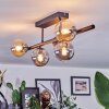Chehalis Plafoniera, Lampada a sfera Ambrato, Grigio fumo, 5-Luci