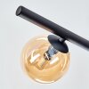 Chehalis Plafoniera, Lampada a sfera Ambrato, Grigio fumo, 5-Luci
