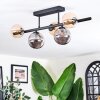 Chehalis Plafoniera, Lampada a sfera Ambrato, Grigio fumo, 5-Luci