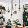 Gastor Lampadario a sospensione, Lampada a sfera, Lampada a sospensione Ambrato, Chiaro, Grigio fumo, 6-Luci