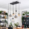 Gastor Lampadario a sospensione, Lampada a sfera, Lampada a sospensione Ambrato, Chiaro, Grigio fumo, 6-Luci