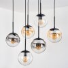 Gastor Lampadario a sospensione, Lampada a sfera, Lampada a sospensione Ambrato, Chiaro, Grigio fumo, 6-Luci