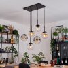 Gastor Lampadario a sospensione, Lampada a sfera, Lampada a sospensione Ambrato, Chiaro, Grigio fumo, 6-Luci