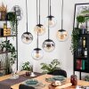Gastor Lampadario a sospensione, Lampada a sfera, Lampada a sospensione Ambrato, Chiaro, Grigio fumo, 6-Luci