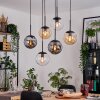 Gastor Lampadario a sospensione, Lampada a sfera, Lampada a sospensione Ambrato, Chiaro, Grigio fumo, 6-Luci