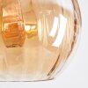 Koyoto Lampadario a sospensione, Lampada a sfera, Lampada a sospensione Ambrato, Grigio fumo, 6-Luci