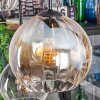 Koyoto Lampadario a sospensione, Lampada a sfera, Lampada a sospensione Ambrato, Chiaro, Grigio fumo, 6-Luci