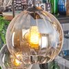 Koyoto Lampadario a sospensione, Lampada a sfera, Lampada a sospensione Ambrato, Chiaro, Grigio fumo, 6-Luci
