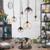 Koyoto Lampadario a sospensione, Lampada a sfera, Lampada a sospensione Ambrato, Chiaro, Grigio fumo, 6-Luci