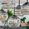 Ripoll Plafoniera, Lampada a sfera Cromo, Chiaro, Grigio fumo, 5-Luci