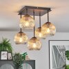 Ripoll Plafoniera, Lampada a sfera Ambrato, Chiaro, 5-Luci