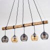 Koyoto Lampadario a sospensione, Lampada a sfera, Lampada a sospensione Écru, Nero, 5-Luci