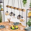 Koyoto Lampadario a sospensione, Lampada a sfera, Lampada a sospensione Écru, Nero, 5-Luci