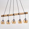 Koyoto Lampadario a sospensione, Lampada a sfera, Lampada a sospensione Écru, Nero, 5-Luci