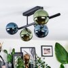 Chehalis Plafoniera, Lampada a sfera Blu, Verde, Ramato, 5-Luci