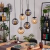 Gastor Lampadario a sospensione, Lampada a sfera, Lampada a sospensione Ambrato, Grigio fumo, 6-Luci