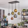 Koyoto Lampadario a sospensione, Lampada a sfera, Lampada a sospensione Blu, Oro, Verde, Ramato, 6-Luci