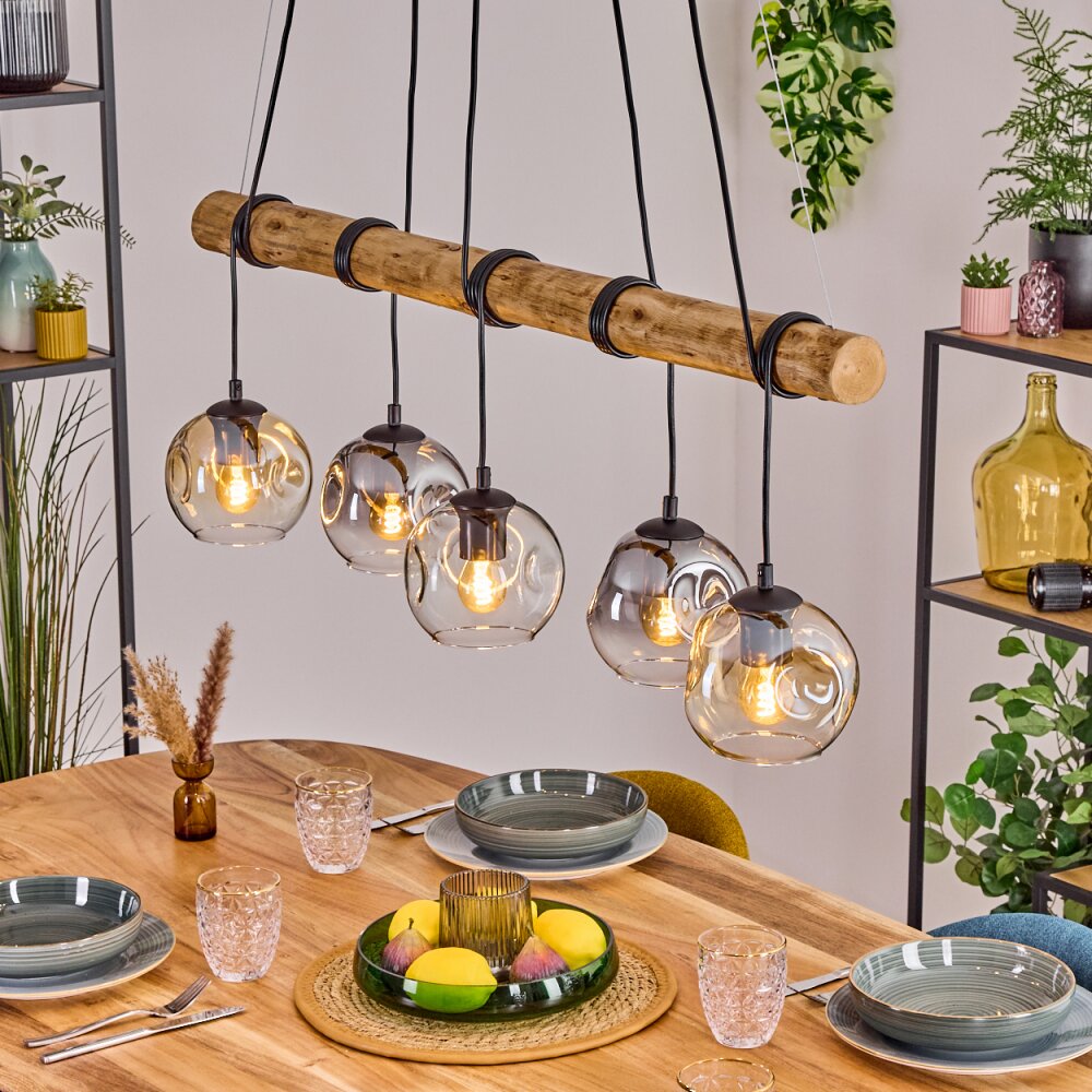 Ripoll Lampadario a sospensione, Lampada a sfera, Lampada a sospensione Écru, Nero, 5-Luci main product photo