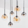 Ripoll Lampadario a sospensione, Lampada a sfera, Lampada a sospensione Ambrato, Chiaro, Grigio fumo, 6-Luci