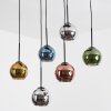 Koyoto Lampadario a sospensione, Lampada a sfera, Lampada a sospensione Blu, Cromo, Oro, Verde, Ramato, Grigio fumo, 6-Luci