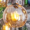 Koyoto Lampadario a sospensione, Lampada a sfera, Lampada a sospensione Ambrato, Grigio fumo, 6-Luci