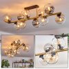 Koyoto Plafoniera, Lampada a sfera Oro, Nero, 10-Luci