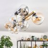 Koyoto Plafoniera, Lampada a sfera Oro, Nero, 10-Luci