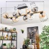 Koyoto Plafoniera, Lampada a sfera Oro, Nero, 10-Luci
