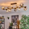 Koyoto Plafoniera, Lampada a sfera Oro, Nero, 10-Luci