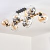 Koyoto Plafoniera, Lampada a sfera Oro, Nero, 10-Luci