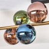 Gastor Plafoniera, Lampada a sfera Oro, Nero, 10-Luci