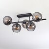 Koyoto Plafoniera, Lampada a sfera Nero, 5-Luci