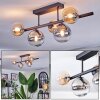 Chehalis Plafoniera, Lampada a sfera Nero, 5-Luci