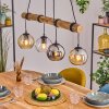 Koyoto Lampadario a sospensione, Lampada a sfera, Lampada a sospensione Écru, Nero, 4-Luci