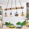 Koyoto Lampadario a sospensione, Lampada a sfera, Lampada a sospensione Écru, Nero, 4-Luci