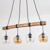 Koyoto Lampadario a sospensione, Lampada a sfera, Lampada a sospensione Écru, Nero, 4-Luci