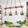 Koyoto Lampadario a sospensione, Lampada a sfera, Lampada a sospensione Écru, Nero, 4-Luci