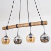 Koyoto Lampadario a sospensione, Lampada a sfera, Lampada a sospensione Écru, Nero, 4-Luci