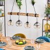 Koyoto Lampadario a sospensione, Lampada a sfera, Lampada a sospensione Écru, Nero, 4-Luci