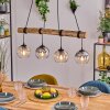 Koyoto Lampadario a sospensione, Lampada a sfera, Lampada a sospensione Écru, Nero, 4-Luci