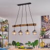 Koyoto Lampadario a sospensione, Lampada a sfera, Lampada a sospensione Écru, Nero, 4-Luci