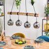 Koyoto Lampadario a sospensione, Lampada a sfera, Lampada a sospensione Écru, Nero, 4-Luci